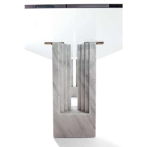 Delfi Marble and Glass Table by Marcel Breuer and Carlo Scarpa for Cassina For Sale - Image 3 of 8