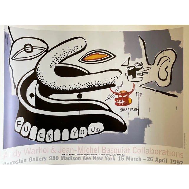 Andy Warhol & Jean-Michel Basquiat, F You Dentures, 1997, Exhibition Poster For Sale - Image 11 of 11