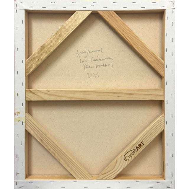 Textile Contemporary Abstract Acrylic on Canvas "Light Consideration (Rose Madder)" by Andy Harwood For Sale - Image 7 of 7