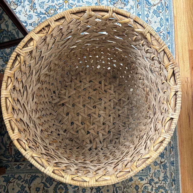 20th Century Rattan Basket Tree Planter For Sale - Image 12 of 12