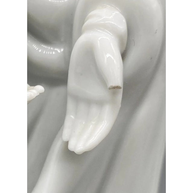 20th Century Blanc De Chine Porcelain Geisha Figurines - a Pair For Sale - Image 9 of 11