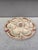 French Majolica oyster plate with flowers circa 1890 signed Longchamp.