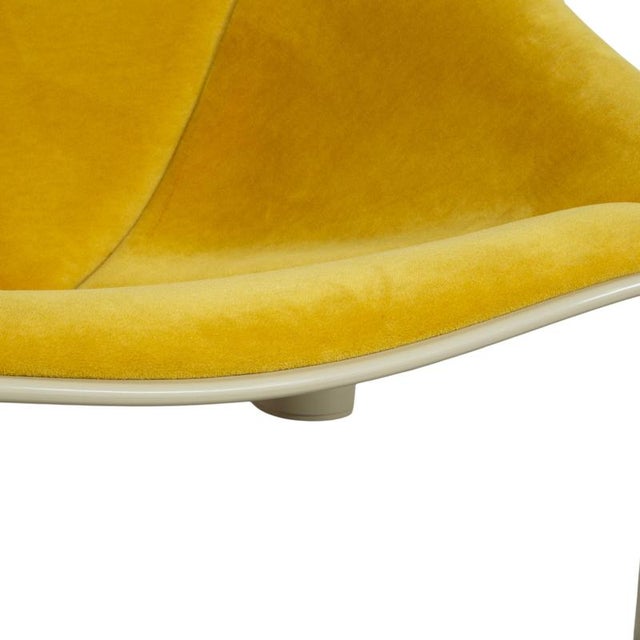Modern F300 Lounge Chair in Yellow Fabric from Gubi For Sale - Image 3 of 13