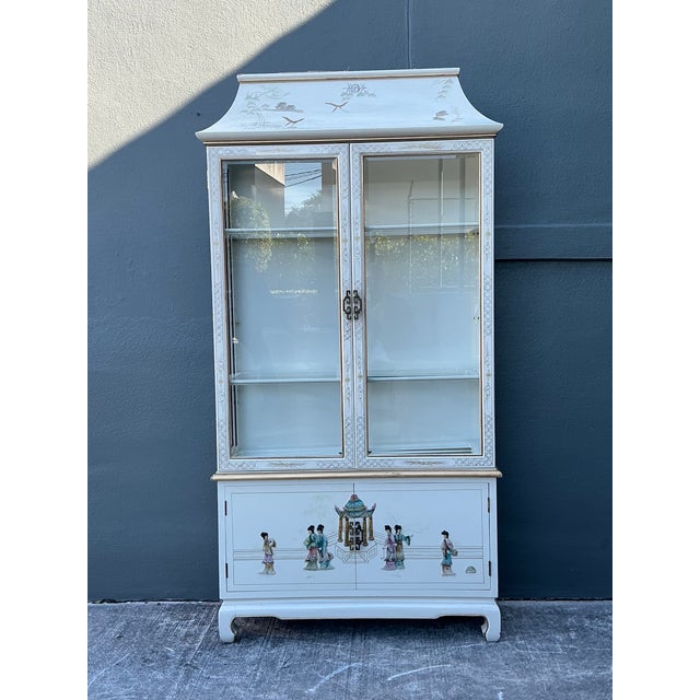 Vintage Chinoiserie Pagoda Cabinet For Sale - Image 10 of 12