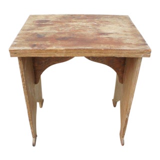 Primitive Folding Wooden Table For Sale