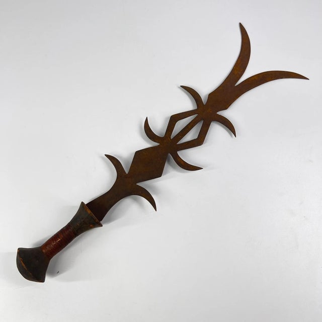 African Early 20th Century Ngombe Executioner's Prestige Knife Currency For Sale - Image 3 of 6