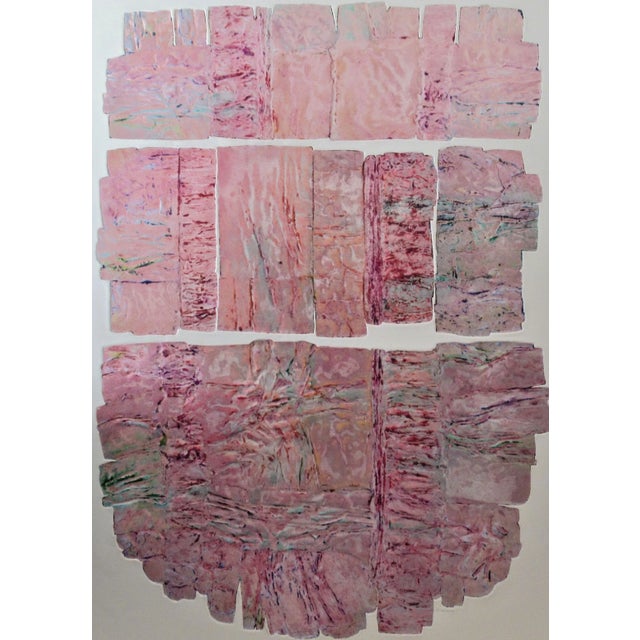 This artwork titled "Canyon Series 54" c.1980 in a monotype, mixed media with embossing on Arches paper by noted Canadian...