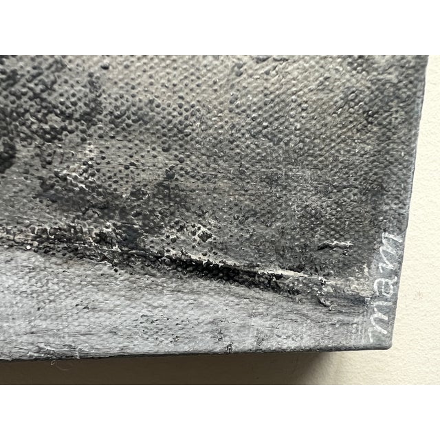 "Departure" Contemporary Cityscape Painting in Gray and Blue of Airport by Mill Valley Artist Mary Anne McKernie For Sale - Image 10 of 12