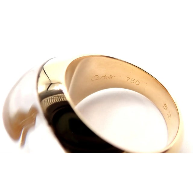 Cartier Late 20th Century Cartier Myst De Cartier Yellow Gold Diamond Rock Crystal Dome Ring, Size 6 For Sale - Image 4 of 12