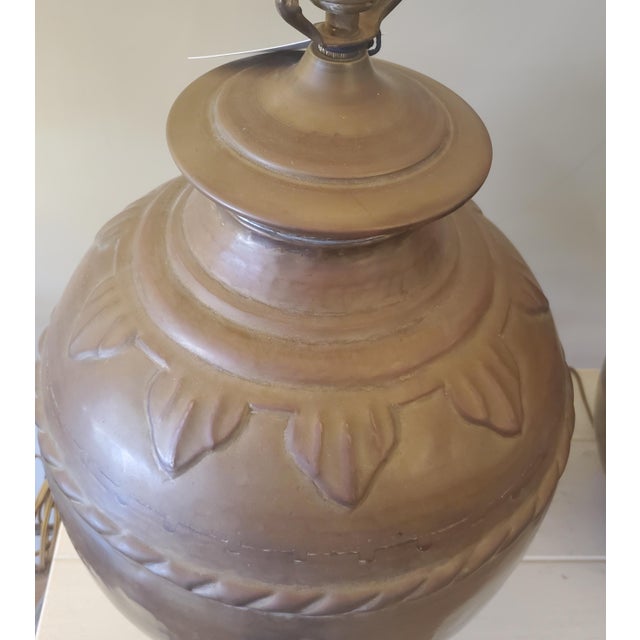 Pair or 1960s Brass Lamps For Sale In Miami - Image 6 of 6