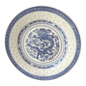 90's Blue & White Dragon Design Plate