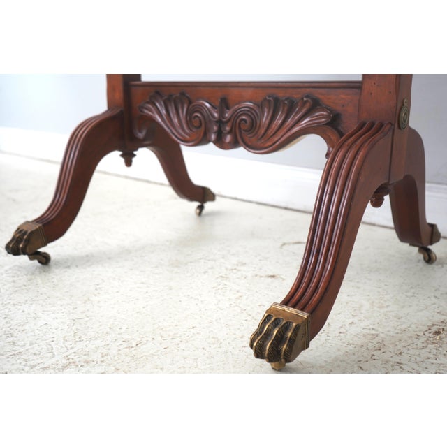 1980s Ethan Allen Mahogany Tall Cheval Dressing Mirror For Sale - Image 5 of 13