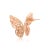 Metal Sparkling Butterfly Brooch in 925 Sterling Silver With Rose Gold Finish For Sale - Image 7 of 15