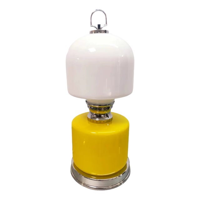 Space Age Yellow and White Skittle Lamp For Sale