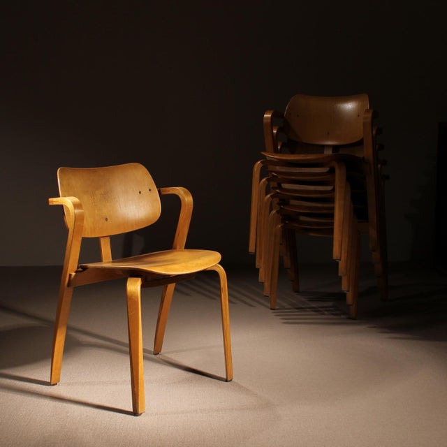 Vintage Aslak Armchairs by Ilmari Tapiovaara for Asko, 1960s, Set of 6 For Sale - Image 14 of 14