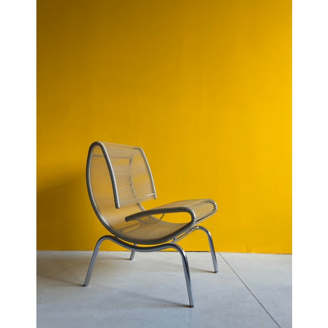 Metal Transparent Plastic Rope Chair by Roberto Semprini, 1990s For Sale - Image 7 of 7