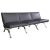 Modern Italian Black Leather Three-Seater Sofa attributed to Gastone Rinaldi for Rima, 1970s For Sale - Image 12 of 12