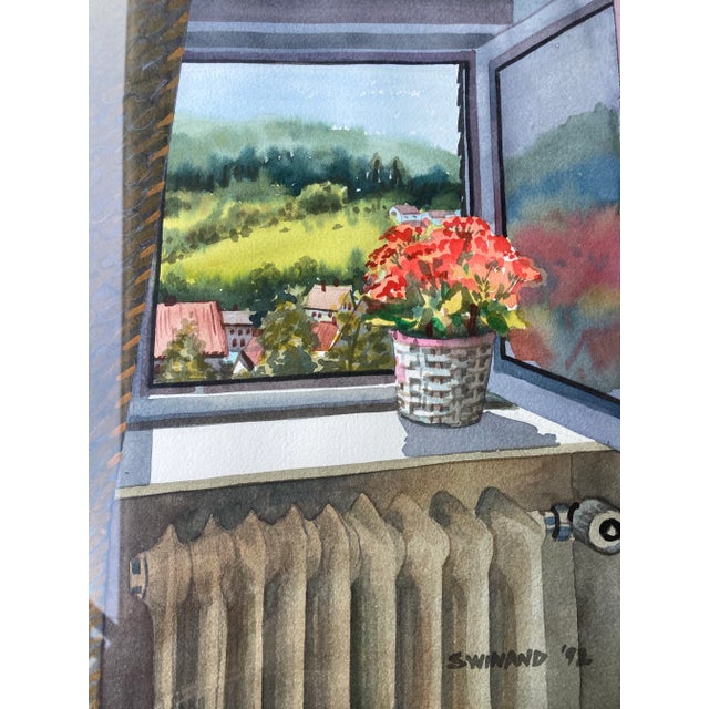 Contemporary 1990s Original Framed Still Life Watercolor Painting by Artist Susan Swinand For Sale - Image 3 of 4