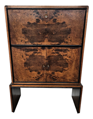Mid-Century Modern Italian Walnut Bar Cabinet, 1940s
