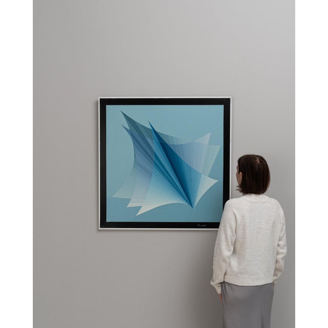 20th Century Belgian Artwork With Metal Frame By Rene Berdal For Sale - Image 10 of 18