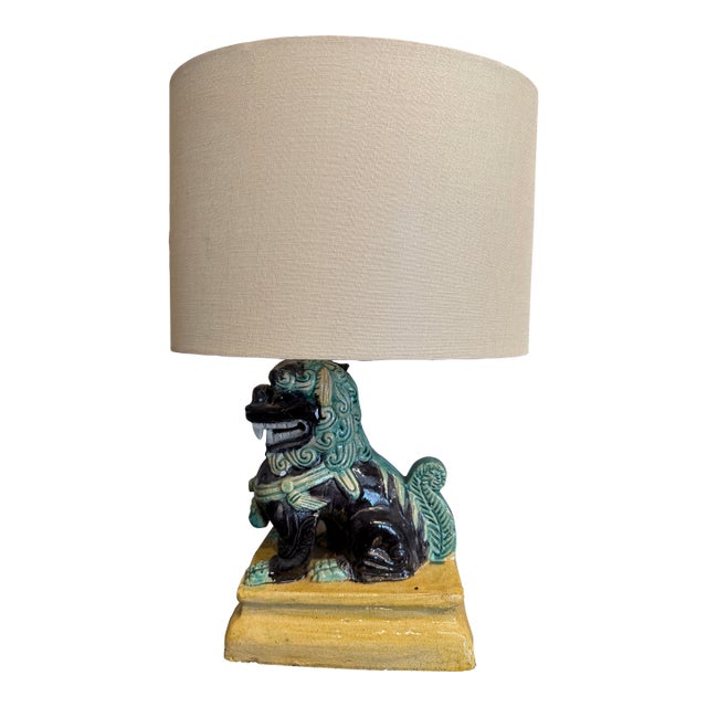 Antique Foo Dog Table Lamp For Sale