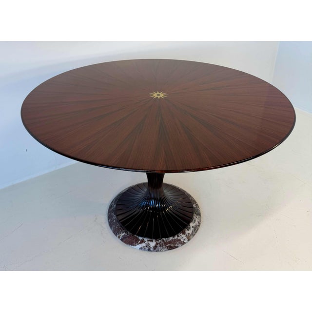 Osvaldo Borsani Italian Art Deco Round Table by Osvaldo Borsani, 1940s For Sale - Image 4 of 9