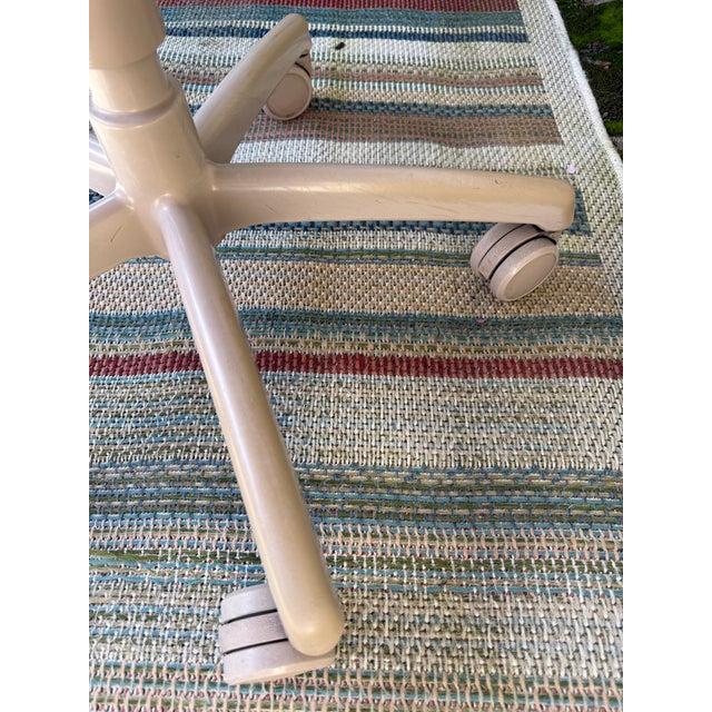 Vintage Mid-Century Steelcase Teal Blue Rolling Office Desk Arm Chair For Sale - Image 12 of 18