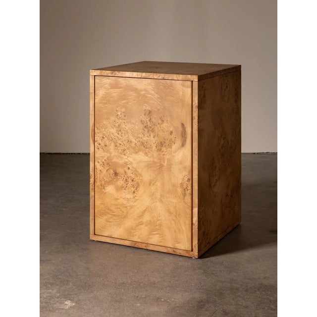 Contemporary Vernier Linear Side Table Natural, Left For Sale - Image 3 of 5