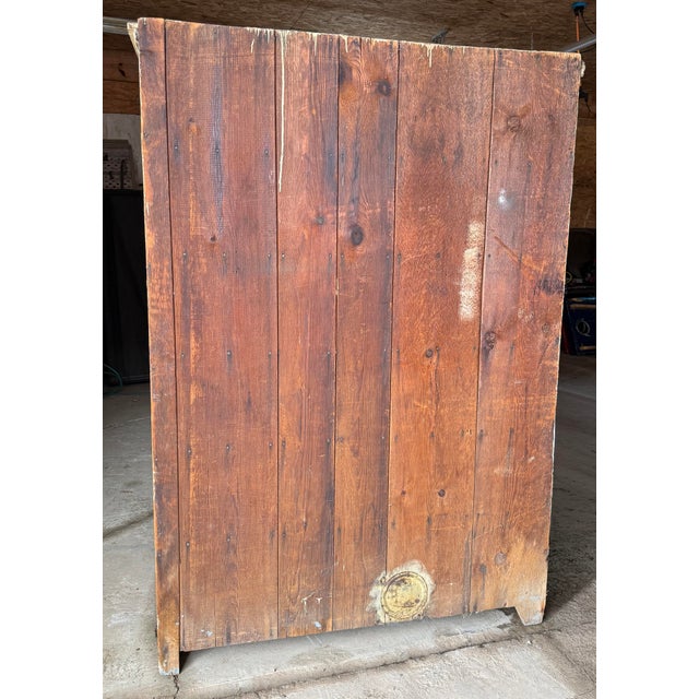 Antique White Antique Primitive Farmhouse Cupboard – 19th Century Country Cabinet For Sale - Image 8 of 18