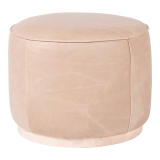 Four Hands Sinclair Round Ottoman - Harness Burlap For Sale