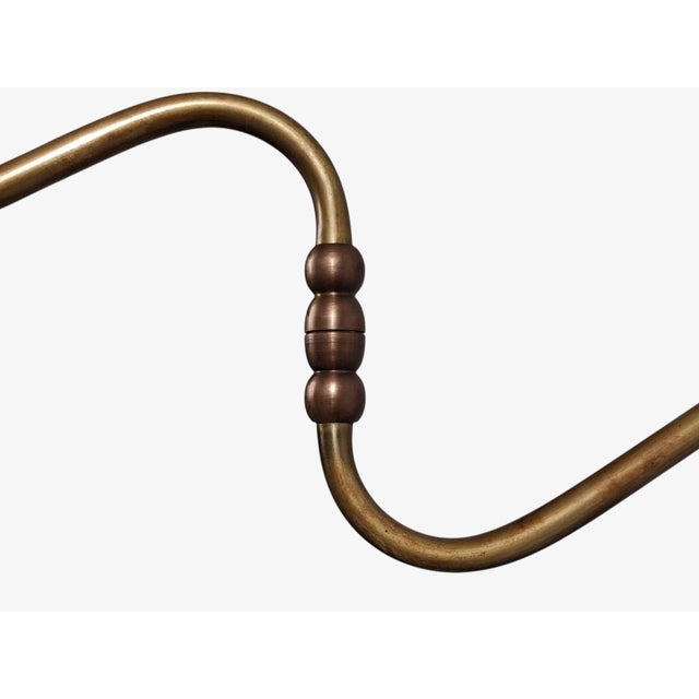 Danish Modern, Articulating Wall Light or Sconce, Patinated Brass, Denmark, 1950s For Sale - Image 13 of 15