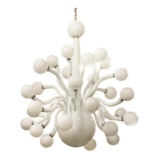 Statement Milky-White Pop Murano Glass Chandelier by Simoeng For Sale - Image 6 of 6
