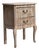 20th Century France Weathered Whitewash Cerused Oak Bedside Cabinet For Sale