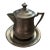 Vintage Genuine Pewter by Cabin Pewter (Stamped) Mini Pitcher & Matching Drip Plate For Sale