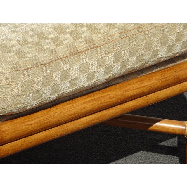 Pair of Vintage McGuire Bamboo Rattan Down Lounge Chairs Mid Century Modern For Sale - Image 9 of 13