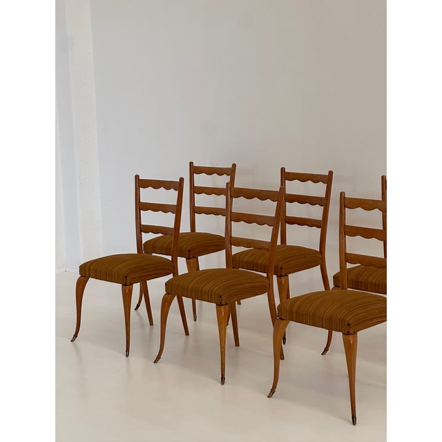 Dining Chairs in the style of Buffa, 1950s, Set of 6 For Sale - Image 4 of 18