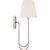 Traditional Chapman & Myers for Visual Comfort Signature Polaris 17" Double Sconce in Polished Nickel with Linen Shades For Sale - Image 3 of 7
