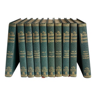 First Edition 1913 Worlds Famous Events Complete 10 Volume Book Set For Sale