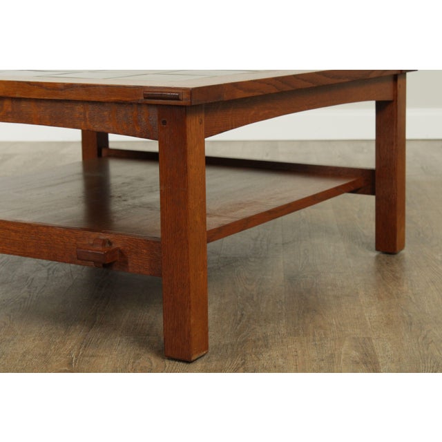Stickley Mission Collection Oak Tile Top Coffee, Coctail Table Chairish