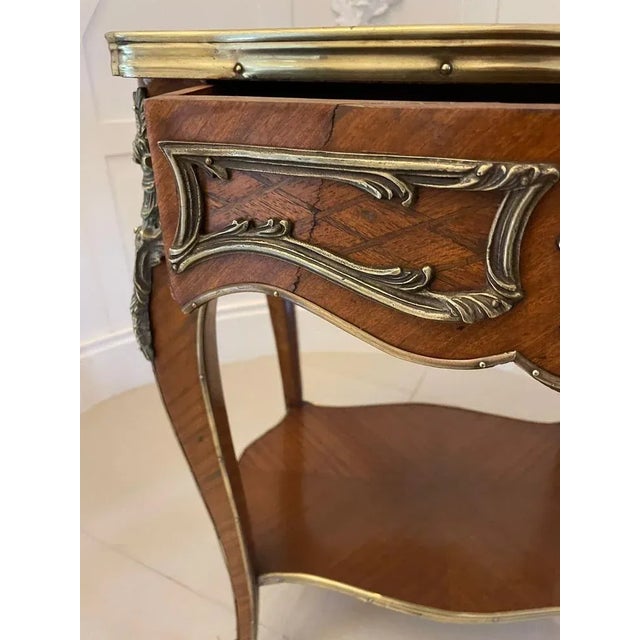 Antique Victorian French Kingwood & Ormolu Mounted Freestanding Centre Table For Sale - Image 12 of 13