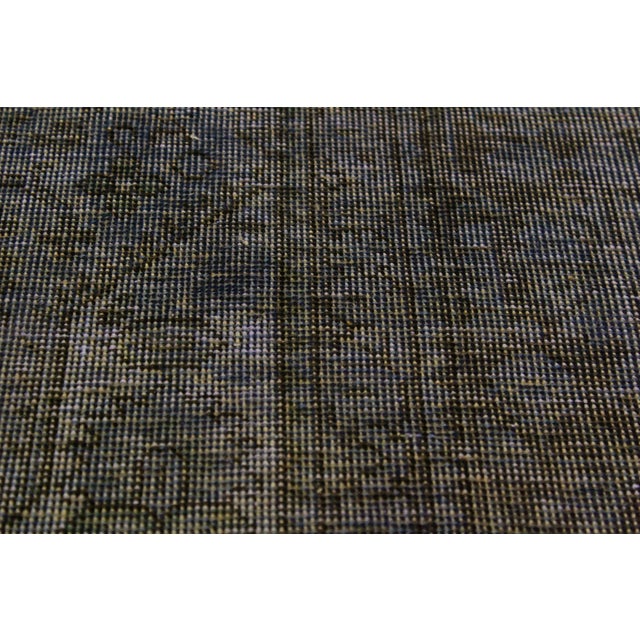 Boho Chic Persian Blue/Brown Wool Rug - 6'5'' X 9'6'' For Sale - Image 9 of 10
