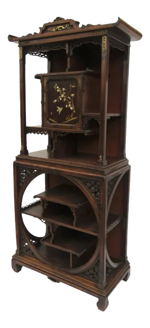 French Gabriel Viardot Display Cabinet Etagere Storage Display