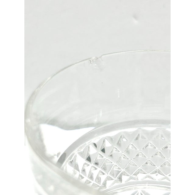 Glass Vintage Cut Crystal Rocks Glasses Old Fashioned -Diamond & Starburst Pattern - Set of 6 For Sale - Image 7 of 7