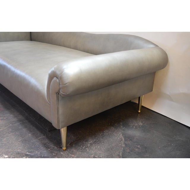 Grey Leather Chaise Longue Chairish
