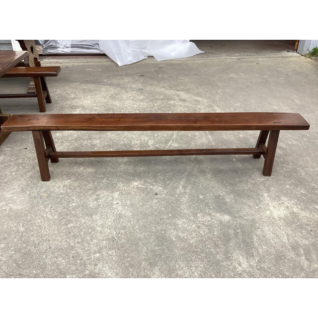 French Oak Farmhouse Table W/ Benches For Sale - Image 9 of 17