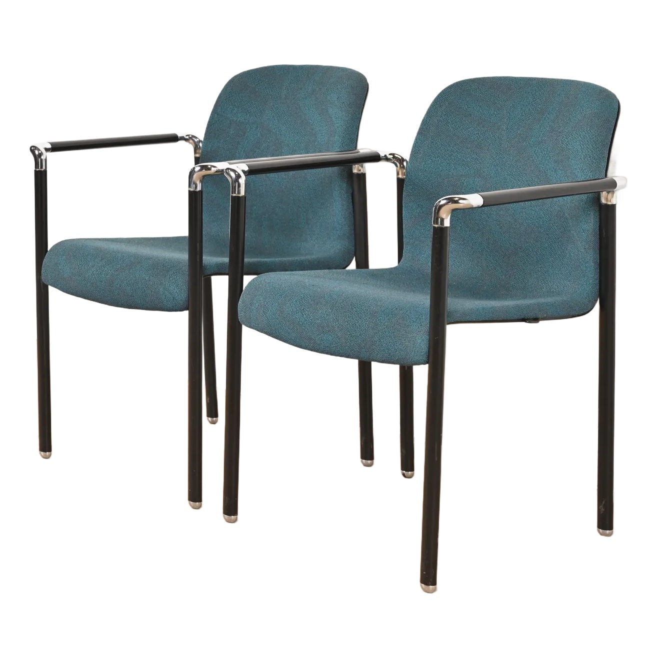 Herman Miller Modern Stacking Armchairs, Pair | Chairish