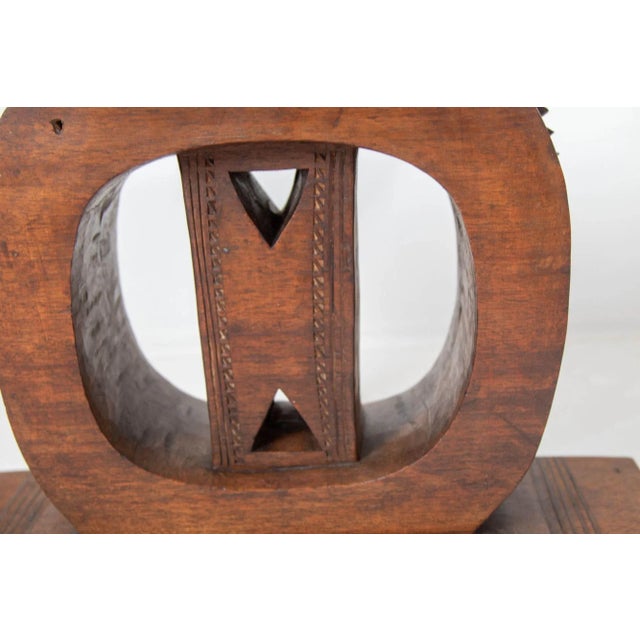 Antique Ashanti Queen Mother Carved Wooden Stool Ghana Africa For Sale In Palm Springs - Image 6 of 12