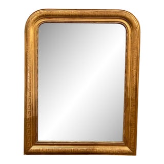 Fine 19th C. French Louis Philippe Mirror With Greek Key Frame For Sale