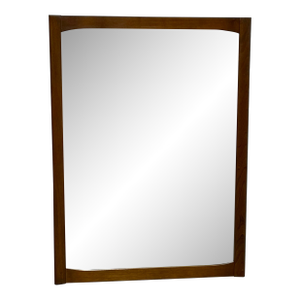 Mid Century Modern Walnut Mirror, 1960s — Scandinavian Design,
