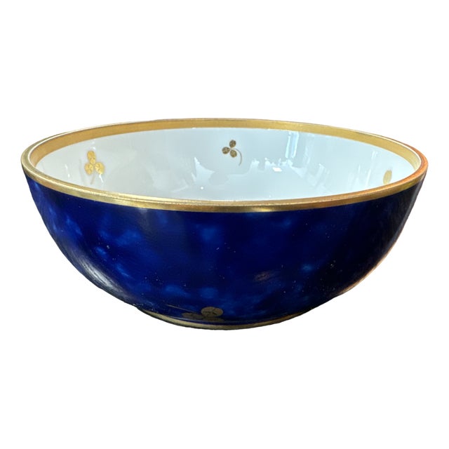 Blue and Gold Porcelain Bowl from Sèvres, 1921 For Sale